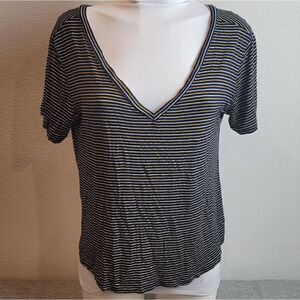 SOCIALITE Striped V-Neck Top  